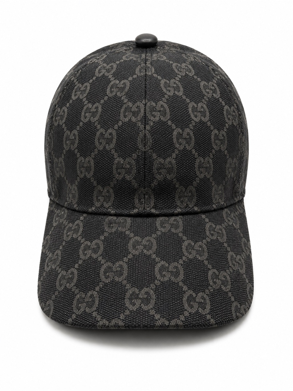 Gucci Original GG Canvas Baseball Hat With Web — Black — Pre-Owned Excellent